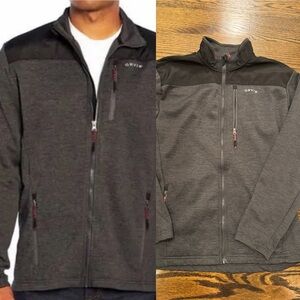 Orvis Gray and Black Lightweight Fleece Jacket